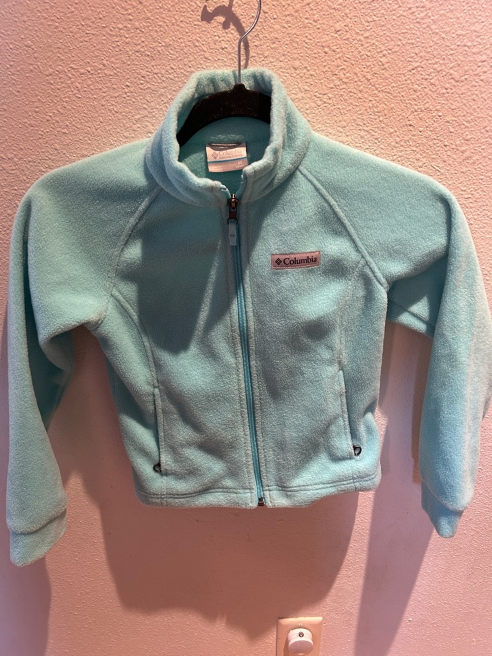 Columbia Girls Light Teal Fleece Jacket